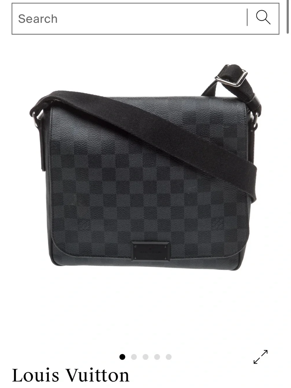 Louis Vuitton Black Damier Graphite Messenger Bag